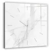 Hot Wallfluent Horloge murale 30x30 cm Aiguilles blanches Marbre ornemental 1 pcs