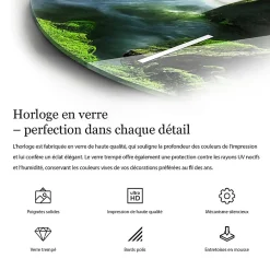 Best Wallfluent Horloge murale fi60 cm Aiguilles blanches Marbre ornemental 1 pcs