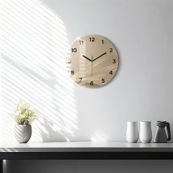 Wallfluent Horloge murale fi30 cm Avec chiffres Aiguilles noires Lumière abstraite 1 pcs* Horloge