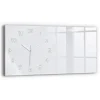 Hot Wallfluent Horloge murale 60x30 cm Avec chiffres Aiguilles blanches Couleur blanc cassé 1 pcs