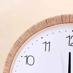 Clearance Ornami Horloge ronde contour rotin 54cm