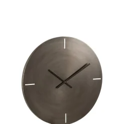 Sale J-Line Horloge ronde en métal gris 77x4x77 cm