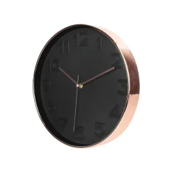 Best The Home Deco Factory Horloge ronde noire et cuivrée 30.5 cm