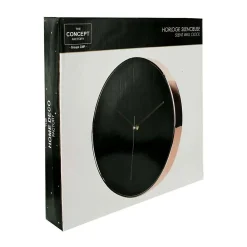 Best The Home Deco Factory Horloge ronde noire et cuivrée 30.5 cm