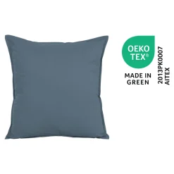 Clearance GoodHome Housse de coussin 100% coton Hiva bleu l.60 x H.60cm