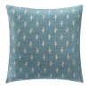 Atmosphera Créateur D'Intérieur Housse de coussin - coton et chenille - bleu et doré - 40x40 cm - Atmosphera* Housse De Coussin|Housse De Coussin