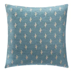 Atmosphera Créateur D'Intérieur Housse de coussin - coton et chenille - bleu et doré - 40x40 cm - Atmosphera* Housse De Coussin|Housse De Coussin