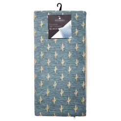 Atmosphera Créateur D'Intérieur Housse de coussin - coton et chenille - bleu et doré - 40x40 cm - Atmosphera* Housse De Coussin|Housse De Coussin