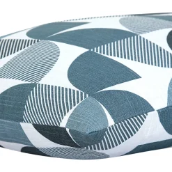 Clearance GoodHome Housse de coussin 100% coton Peca imprimé géométrique bleu marine l.60 x H.40cm