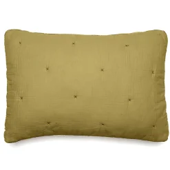 Hot Linnea Housse de coussin capitonnée en mousseline de coton 40x60 cm ANDROS jaune jasmin