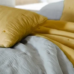 Hot Linnea Housse de coussin capitonnée en mousseline de coton 40x60 cm ANDROS jaune jasmin