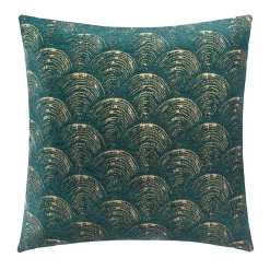 Sale Atmosphera Créateur D'Intérieur Housse de coussin coton et chenille - vert foncé - 40x40 cm - Atmosphera