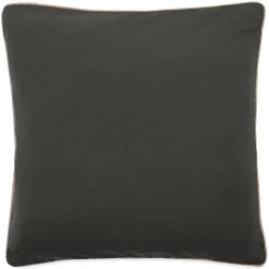 Best Linnea Housse de coussin coton fil teint 45x45 cm HONO DÉCO noir caviar
