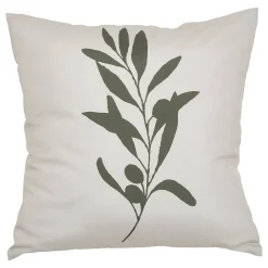 New Atmosphera Créateur D'Intérieur Housse de coussin d'extérieur Tileo 40x40cm motif feuille beige et vert - Atmosphera