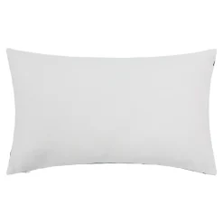 Clearance GoodHome Housse de coussin en coton Corton imprimé géométrique bleu 50 x 30 cm