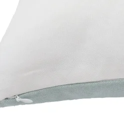Clearance GoodHome Housse de coussin en coton Corton imprimé géométrique bleu 50 x 30 cm