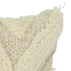 Clearance GoodHome Housse de coussin en coton tufté Teply beige et doré l.50 x H.30cm