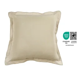Best GoodHome Housse de coussin en lin Ambala beige lin l.45 x H.45cm