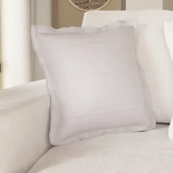 Best GoodHome Housse de coussin en lin Ambala beige lin l.45 x H.45cm