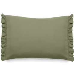 Discount Linnea Housse de coussin en mousseline de coton 40x60 cm cm + 5 cm ELZA vert mousse