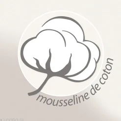 Best Linnea Housse de coussin en mousseline de coton volant central 40x60 cm cm ELZA vert mousse