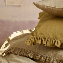 Sale Linnea Housse de coussin en mousseline de coton 40x60 cm cm + 5 cm ELZA jaune jasmin