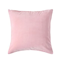 Discount Homescapes Housse de coussin en velours rose, 60 x 60 cm -