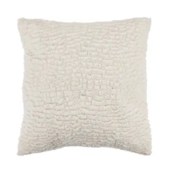 Clearance Ornami Housse de coussin fausse fourrure blanc 45 x 45cm