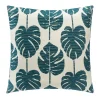 Atmosphera Créateur D'Intérieur Housse de coussin Feuilles - coton et chenille - vert - 40x40 cm - Atmosphera* Housse De Coussin|Housse De Coussin