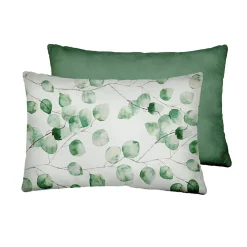 Clearance Ornami Housse de coussin Fosca feuille d'eucalyptus vert L.50 x l.30cm