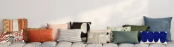 Clearance Ornami Housse de coussin Fosca feuille d'eucalyptus vert L.50 x l.30cm