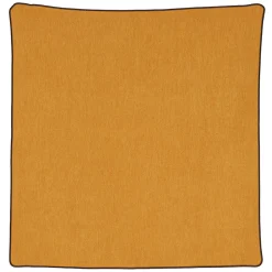 Linder Housse de coussin passepoilée - Effet velours (60x60 cm - Jaune)* Coussin Pour Canapé