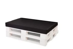 Setgarden Housse de coussin pour palette de dimensions 120x60x10cm housse de coussin avec fermeture éclair taie d'oreiller noir* Coussin Palette