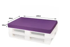 Setgarden Housse de coussin pour palette de dimensions 120x60x10cm housse de coussin avec fermeture éclair taie d'oreiller violet* Coussin Palette