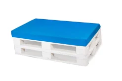 Setgarden Housse de coussin pour palette de dimensions 120x80x10cm housse de coussin protection avec fermeture éclair taie d'oreiller bleu* Coussin Palette