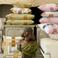 Outlet Linnea Housse de coussin pur coton 40x60 cm cm collection ATHOS jaune jasmin