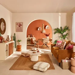 Atmosphera Créateur D'Intérieur Housse de coussin Sienna 40x40cm terracotta - Atmosphera* Housse De Coussin|Housse De Coussin