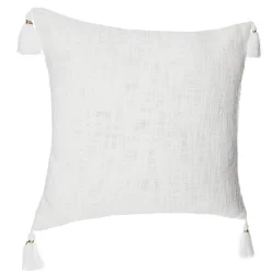 Atmosphera Créateur D'Intérieur Housse de coussin Slub - coton - blanc - 40x40 cm - Atmosphera* Housse De Coussin|Housse De Coussin