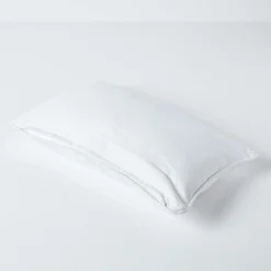 Best Homescapes Housse de coussin uni blanc cassé, 30 x 50 cm -