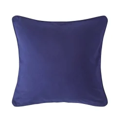 Clearance Homescapes Housse de coussin uni bleu marine, 60 x 60 cm -