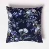 Discount Homescapes Housse de coussin violet magnolias, 46 x 46 cm -