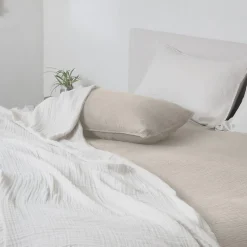 Linnea Housse de coussin 40x60 cm coton collection PAROS beige ficelle* Housse De Coussin|Housse De Coussin
