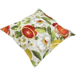 Linnea Housse de coussin 45x45 cm GALLINA Agrumes 100% Lin* Housse De Coussin|Housse De Coussin