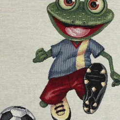 Outlet Linnea Housse de coussin 45x45 cm GRAZIE Grenouille footballeuse polycoton acrylique