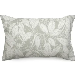 Clearance Linnea Housse de coussin 40x60 cm lin lavé imprimé végétal HELIOS gris Lichen