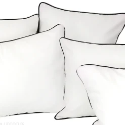 Sale Linnea Housse de coussin 20x20 cm MONTSEGUR Blanc
