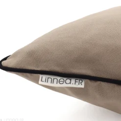 New Linnea Housse de coussin 45x45 cm MONTSEGUR marron Tourterelle