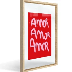 CM Creation Image encadrée Amor Amor Amor l.30 x H.40 cm
