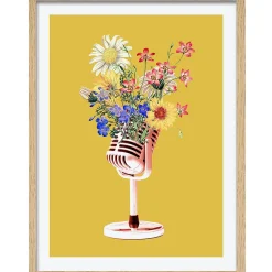 CM Creation Image encadrée fleurs jaune l.33 x L.43 cm* Image Encadrée