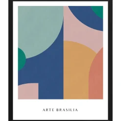 CM Creation Image encadrée formes multicolore Arte Brasilia L.50 x l.40 cm